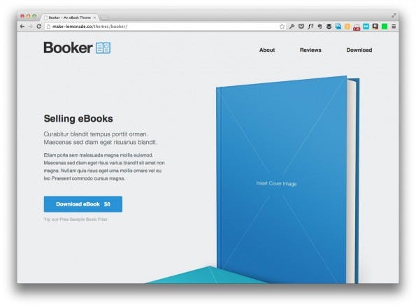 Booker - шаблон целевой страницы для продавцов цифровых книг
